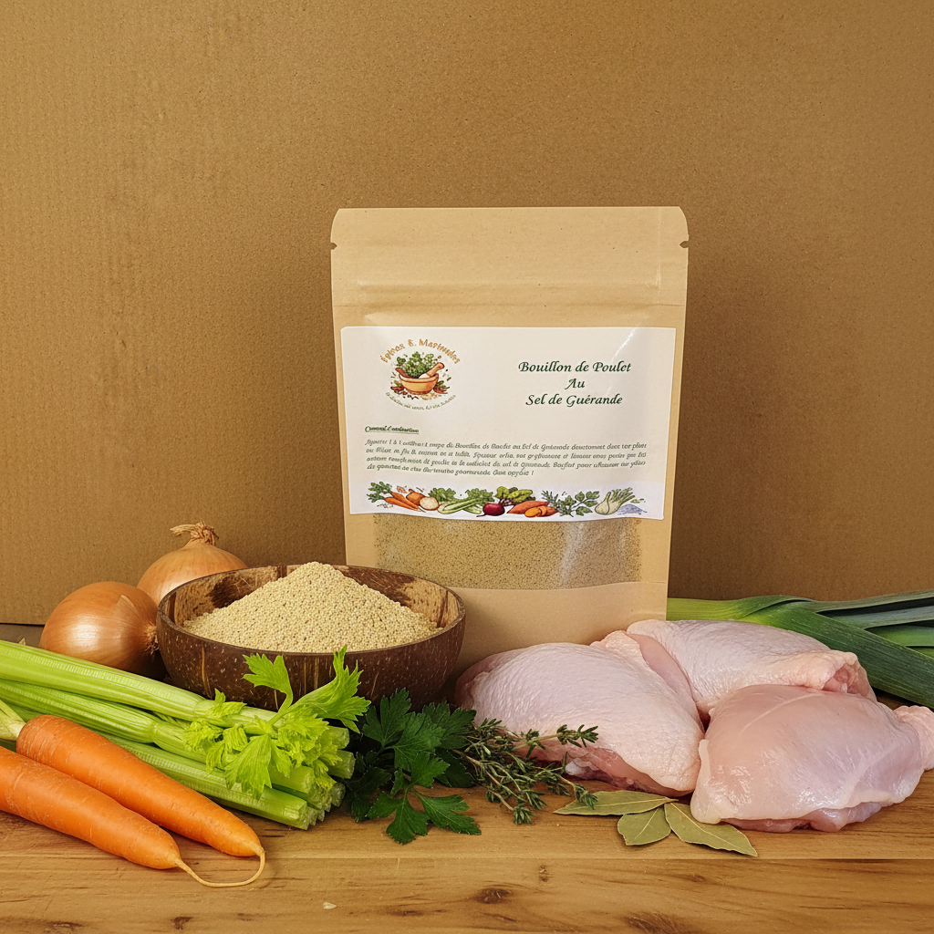 Bouillon de Poulet avec légumes et poulet