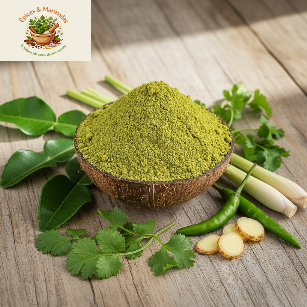Curry vert avec logo Épices & Marinades