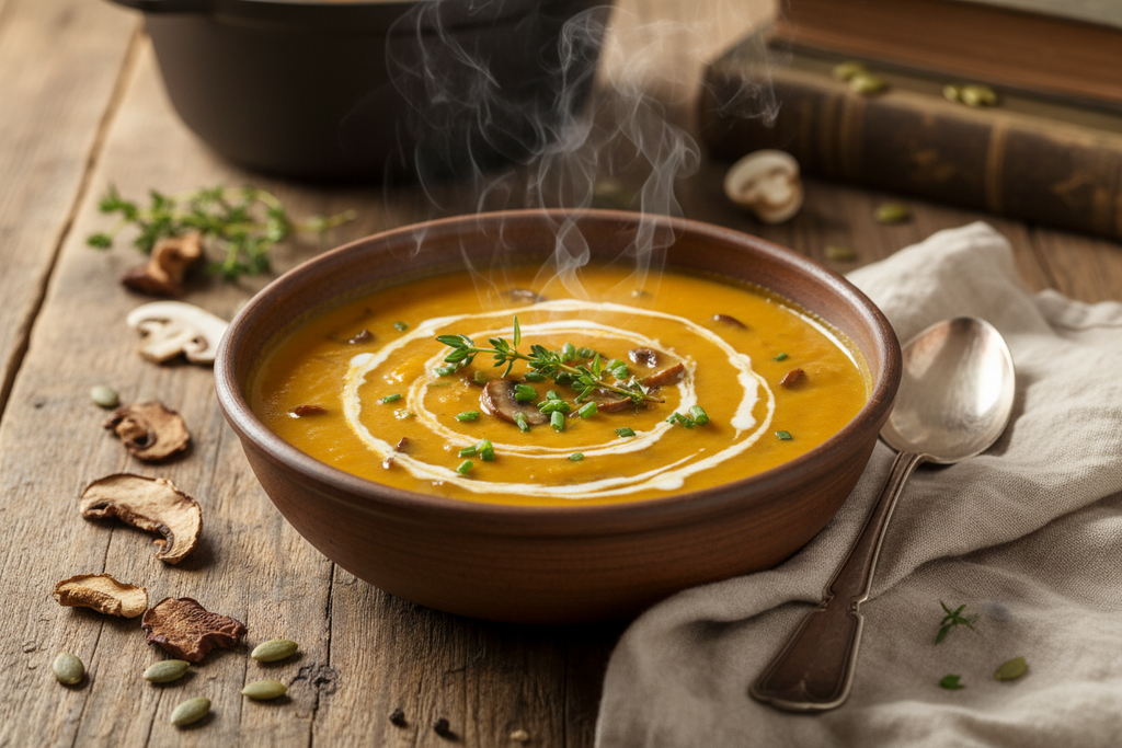 Soupe Potiron Champignon au Lait de coco déshydraté 100% naturelle